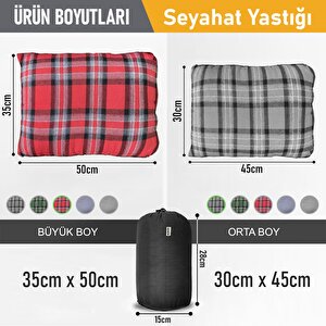 Haegs Kamp Yastığı, Seyahat Yastığı, Silikon Elyaf Dolgulu Hafif Küçük Yastık, Orta Sertlikte, Nefes Alabilir Kılıf, Kamp, Uçak Ve Araba İçin İdeal 35x50cm Polar Antrasit