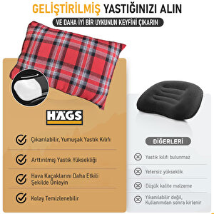 Haegs Kamp Yastığı, Seyahat Yastığı, Silikon Elyaf Dolgulu Hafif Küçük Yastık, Orta Sertlikte, Nefes Alabilir Kılıf, Kamp, Uçak Ve Araba İçin İdeal 35x50cm Polar Antrasit