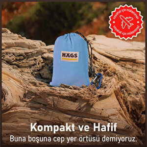 Haegs Cep Yer Örtüsü, Piknik Örtüsü Kamp Matı, Plaj Yer Örtüsü, Su Geçirmez, Kum Tutmaz, Hızlı Kurur, Hafif, Katlanabilir İnce Zemin Örtüsü Outdoor Açık Hava Kamp Yürüyüş Seyahat Için - El Askılı - 180-150cm - Pembe