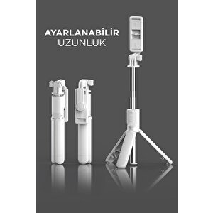 Torima S03 Beyaz Uzaktan Kumandalı Kablosuz Selfie Çubuğu