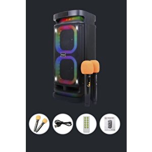 Torima Bts-1989 Rgb Işıklı Karaoke Mikrofonlu Kumandalı Bluetooth Hoparlör