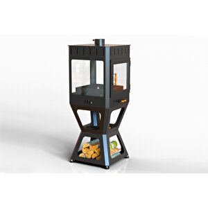 Hot Rectangle Pro Şömine Seramik Camlı