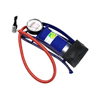 İnce Piston Araç Lastik Şişirme Göstergeli Ayak Pompası