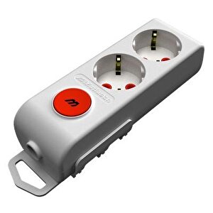 Ri-tech İkili Anahtarlı Topraklı Grup Priz (çocuk Korumalı)(klemensli)
