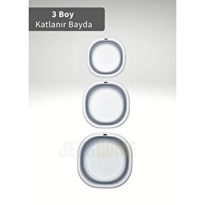 6'lı Banyo Seti Çamaşır Sepeti Katlanır Badya Katlanır Kova Katlanır Maşrapa Bpa Free