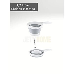 3'lü Banyo Seti Çamaşır Sepeti Katlanır Kova Katlanır Maşrapa Bpa Free