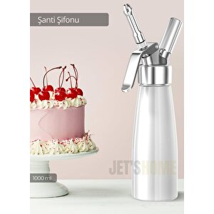 Krem Dağıtıcı Şanti Sifonu Tatlı Hazırlama Sifonu Krema Sifonu Whip Sifon Alüminyum 1000 Ml