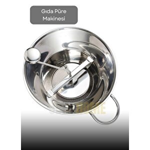 Kollu Püre Makinesi Paslanmaz Mama Yapma Makinesi Çelik Sosluk Yapma Makinesi Yedek Bıçaklı 30x13,5 Cm