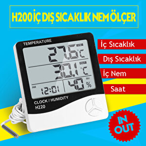Oem H220 İç Ortam Sıcaklık Ve Nem | Dış Ortam Sıcaklık Ölçer Htc-2