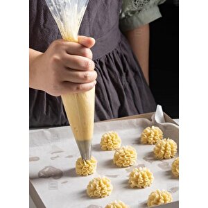 24’ Lü Krema Duyu Seti Büyük Boy Pasta Dolgu Kreması Paslanmaz Şanti Duyu