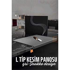 Transformacion Köşeli Kesim Panosu Gri̇ Kesim Tahtası Jaakko Design 720995