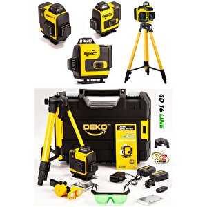 Yüksek Hassasiyetli Kumandalı 360° Yeşil Lazer Terazi - Otomatik Hizalama, Tripod Ve Çanta Full Set