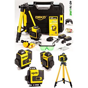 Yüksek Hassasiyetli Kumandalı 360° Yeşil Lazer Terazi - Otomatik Hizalama, Tripod Ve Çanta Full Set