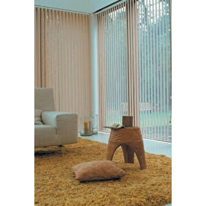 Açık Somon Renk Kumaş Dikey Perde  Döndürülebilen Tam Açık Ya Da Tam Kapalı   Kumaş Dikey 120x200 cm