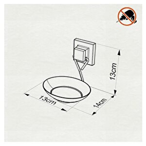 Tekno Tel Ef-266 Yapışkanlı Sabunluk Krom