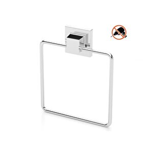 Tekno Tel Ef-234 Yapışkanlı Banyo Kare Havluluk Krom