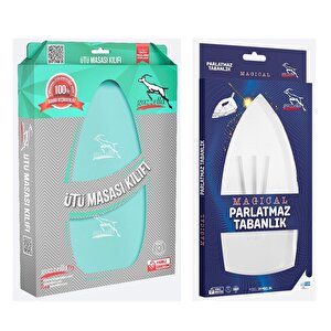 Gazella Ütü Altlığı + Ütü Masası Kılıfı Bezi 50 X 135 Cm Turkuaz