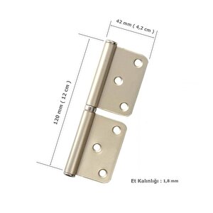 Era Çelik Panel Yönsüz Kapı Menteşesi 12 Cm Saten