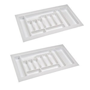 2 Adet Çekmece İçi Kaşıklık 85 X 49 Cm Beyaz Mutfak Çekmece Düzenleyici