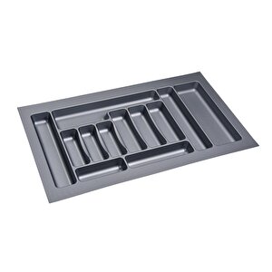 2 Adet Çekmece İçi Kaşıklık 85 X 49 Cm Gri Mutfak Çekmece Düzenleyici