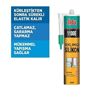 Akfi̇x  Şeffaf Si̇li̇kon 280 Gr 1100e