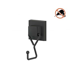 Tekno Tel Ef-237 Yapışkanlı Banyo Tekli Askı Bornozluk Siyah