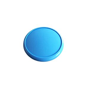 5 Adet Çocuk Odası Tekli Düğme Mobilya Kulp Çap 55 Mm Mavi