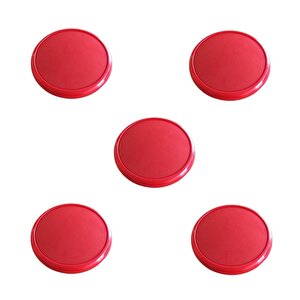 5 Adet Çocuk Odası Tekli Düğme Mobilya Kulp Çap 55 Mm Kırmızı