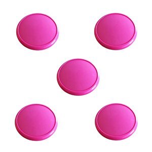 5 Adet Çocuk Odası Tekli Düğme Mobilya Kulp Çap 55 Mm Pembe