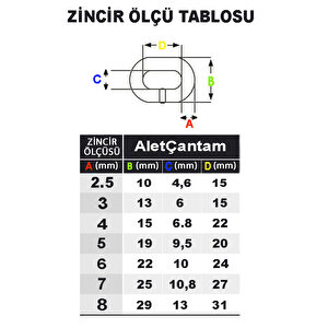 Galvaniz Kaplı Zincir 7 Mm X 1 Metre