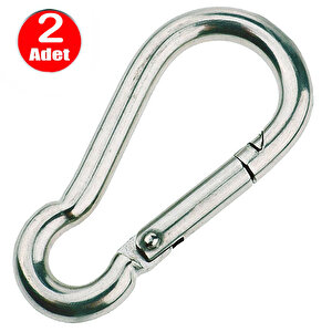 12 Mm Yaylı Karabina Salıncak Hamak Askı Kanca Kilidi -2 Adet