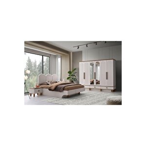Ücretsiz Montaj-%100 Mdf-aytaşı-bohem Mahlas 6 Kapaklı Aynalı Gardırop