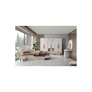 Ücretsiz Montaj-%100 Mdf-aytaşı-bohem Mahlas 6 Kapaklı Aynalı Gardırop