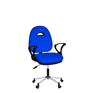 Kozmo Yönetici Çalışma Koltuğu Metalik Gri Boyalı Ayak P,mavi