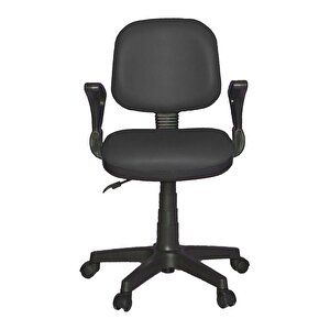 Kozmo Lux Kollu Çalışma Koltuğu Kumaş Siyah