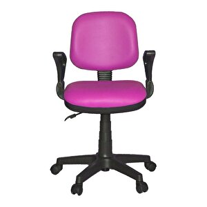 Kozmo Lux Kollu Çalışma Koltuğu Kumaş Pembe