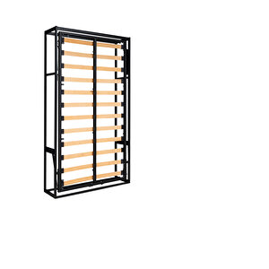 Akıllı Mobilya Metal Kasa Dikey Açılır Tek Kişilik Duvar Yatağı 90x190 cm