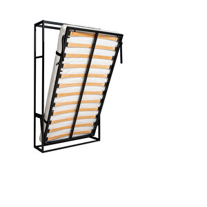 Akıllı Mobilya Metal Kasa Dikey Açılır Tek Kişilik Duvar Yatağı 90x190 cm