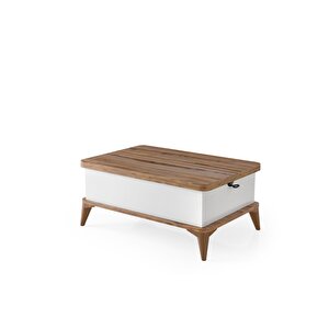 Akasya 5 Kademeli Akıllı Sihirli Orta Sehpa 114 60x90 Ceviz-Krem