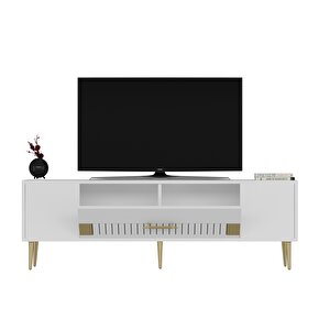 Dekolp4dd Tv Sehpasi BEYAZ ALTIN