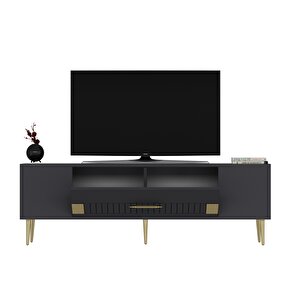 Dekolp4dd Tv Sehpasi ANTRASİT ALTIN
