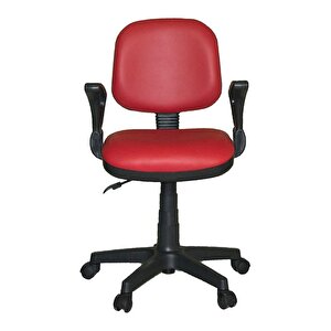 Kozmo Lux Kollu Çalışma Koltuğu Kumaş Kırmızı