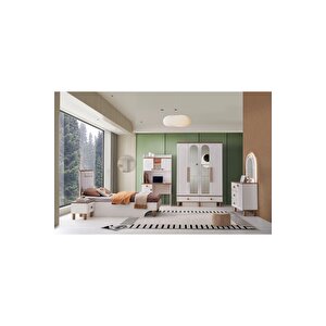 Ücretsiz Montaj-%100 Mdf-aytaşı-bohem Craft 4 Kapaklı Aynalı Gardırop