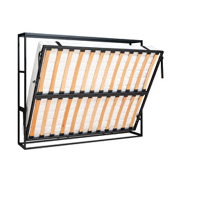 Akıllı Mobilya Metal Kasa Yatay Açılır Çift Kişilik Duvara Monte Yatak 120x200 cm