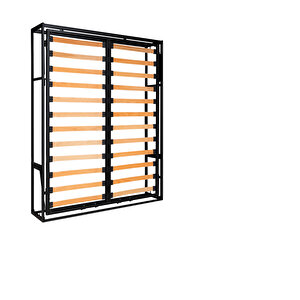 Akıllı Mobilya Metal Kasa Dikey Açılır Çift Kişilik Duvar Yatağı 160x200 cm