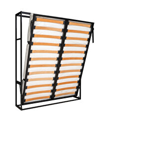 Akıllı Mobilya Metal Kasa Dikey Açılır Çift Kişilik Duvar Yatağı 160x200 cm