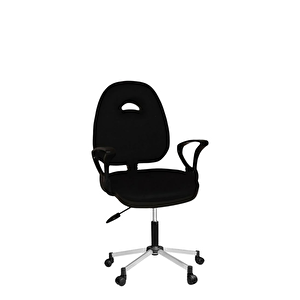 Kozmo Yönetici Çalışma Koltuğu Metalik Gri Boyalı Ayak Siyah