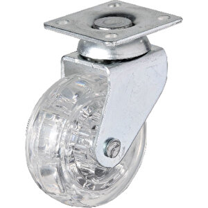 Hts 325 - 50x20 Mm Şeffaf Makaralı Tablalı Teker 4 Adet Tdrtr