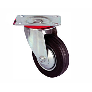 Servis Tekeri - Tablalı Siyah Döner - Çap 125 Mm Tdrtr