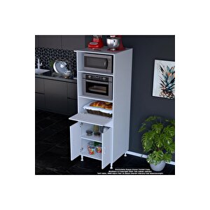 Elit Silva 59,6 X 192,2 X 56 Cm 3 Kapaklı Ankastre Fırın Ve Mutfak Dolabı
